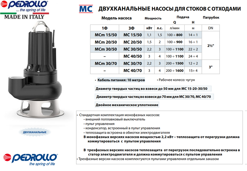 Насос Pedrollo MCm 30/50