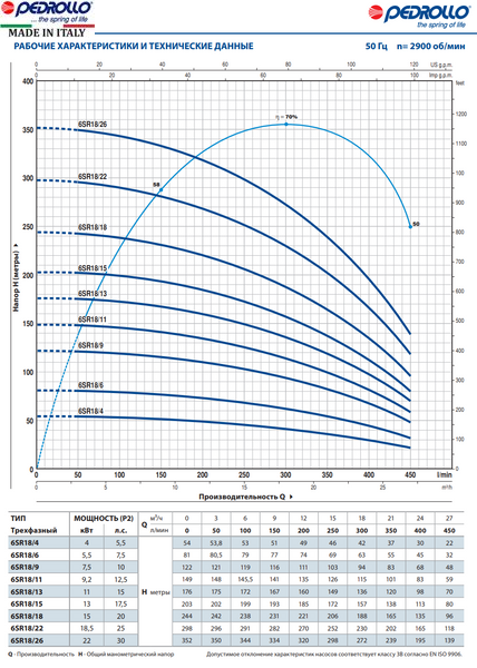 Насос Pedrollo 6SR 18/22 - PD