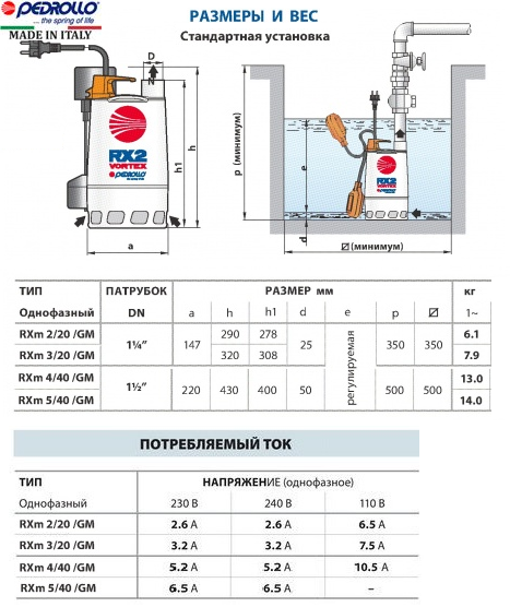 Насос Pedrollo RXm 2/20-GM