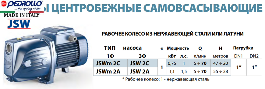 Насос Pedrollo JSWm 2C