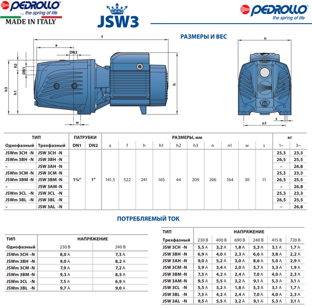 Насос Pedrollo JSWm 3BM