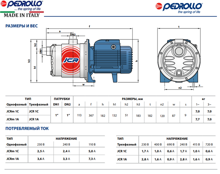 Насос Pedrollo JCRm 1C