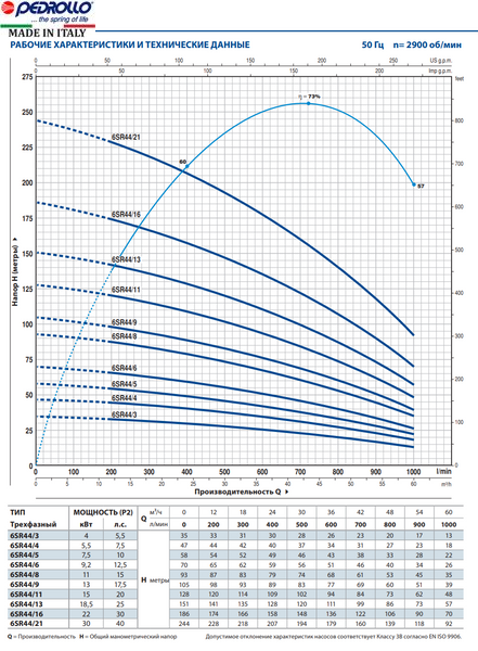 Насос Pedrollo 6SR 44/16 - PD