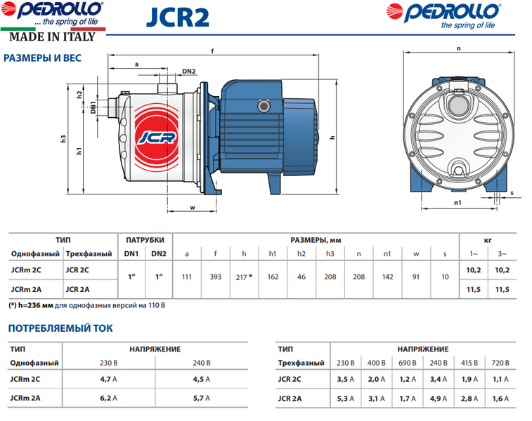 Насос Pedrollo JCRm 2A